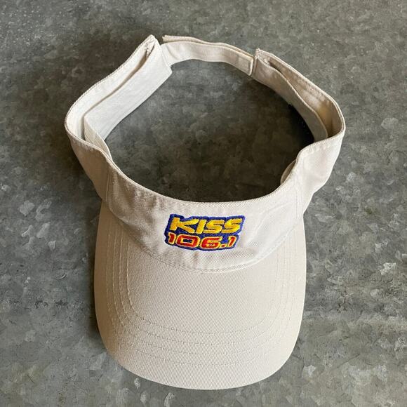 106.1 KISS FM Radio Music Station Dallas Fort Worth Texas Visor Hat Vintage Y2K - Picture 3 of 9